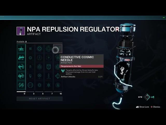 Season of the Deep Artifact - All Perks & Mod Unlocks Preview (NPA Repulsion Regulator) [Destiny 2]