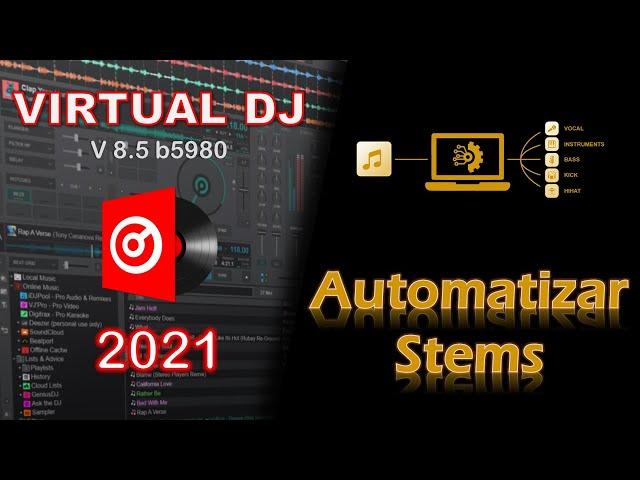 Automatización de los Stems en virtual dj 2021