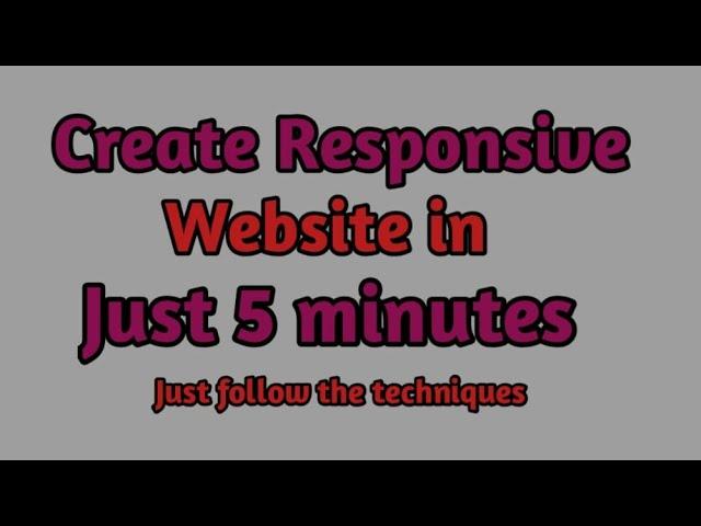 Tailwind CSS Responsive website in just three minutes || Responsive website using just techniques