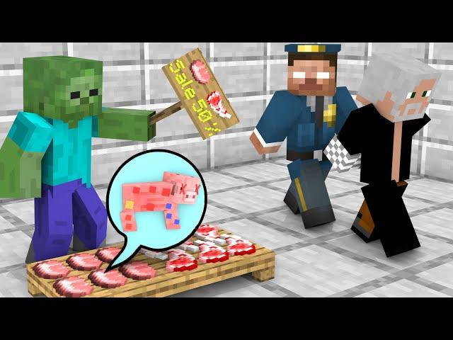 ZOMBIE BECOME POOR - Sad Story - Minecraft Animation