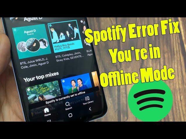 Spotify Error Fix - You're in Offline Mode | How To Fix Spotify Error