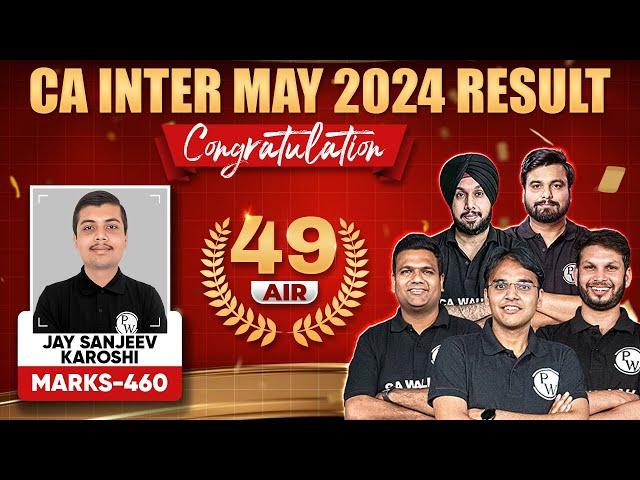 CA Inter Topper Jay Sanjeev Karoshi AIR-49 (Marks- 460) 