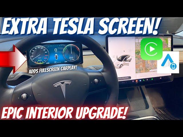 How To - Tesla LCD IPS Information Screen for Model 3 & Model Y - Add Apple CarPlay & Android Auto