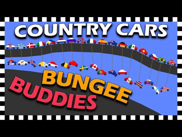 Country Cars Bungee Buddies - Algodoo Car Race