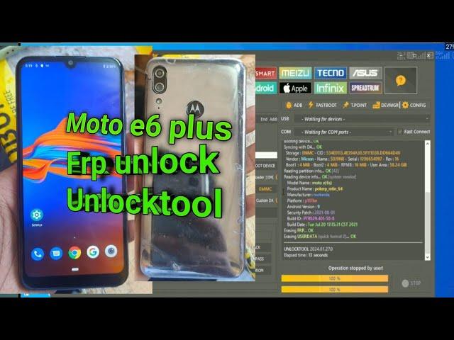 Moto e6 plus frp remove Unlocktool #moto e6s frp unlock #Unlocktool #motofrpunlocktoolmtkcpu