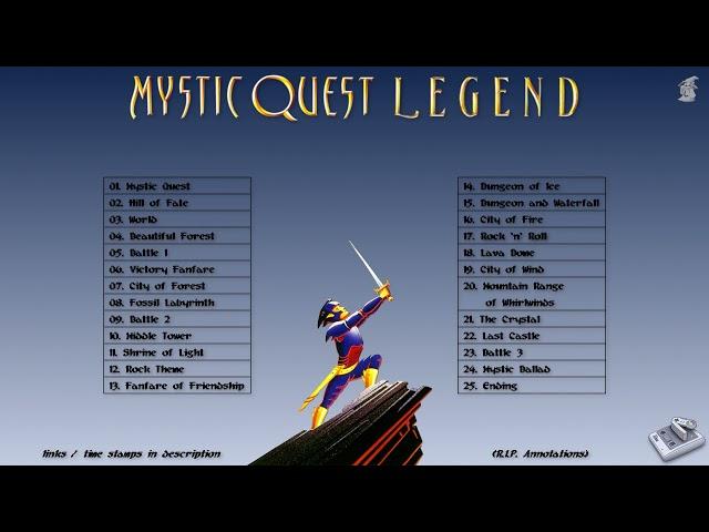 Mystic Quest Legend Soundtrack (SNES OST, 25 Tracks) Final Fantasy Mystic Quest