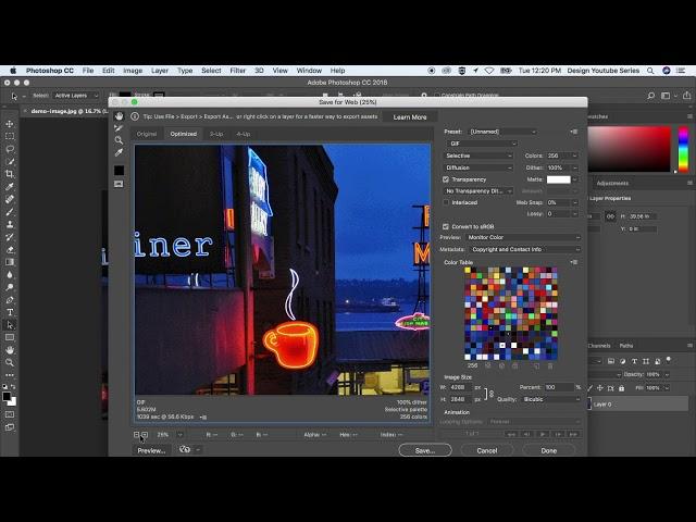 Optimizing Images for the Web Using Adobe Photoshop