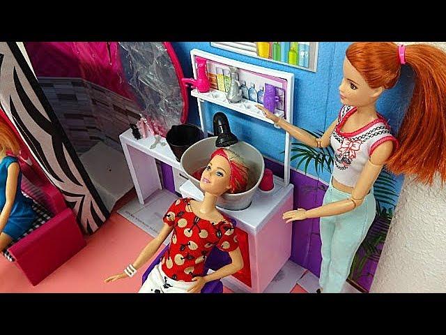 Sparkle style salon Beauty salon & hair wash barbie doll toy