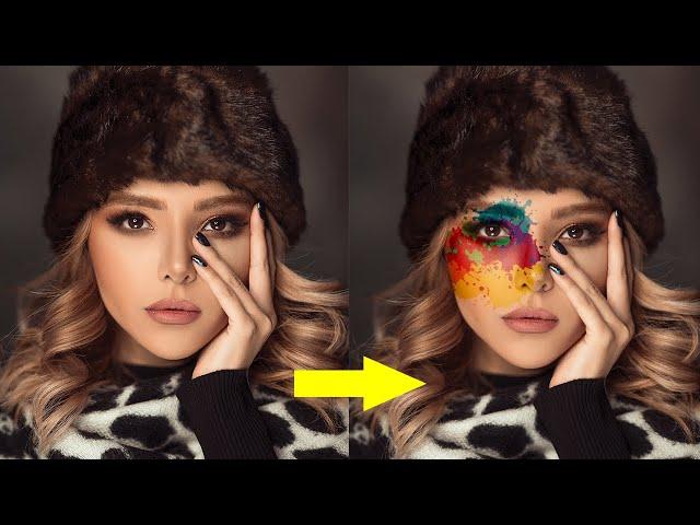 Photoshop 2022 Tutorial: Paint on Face Effect