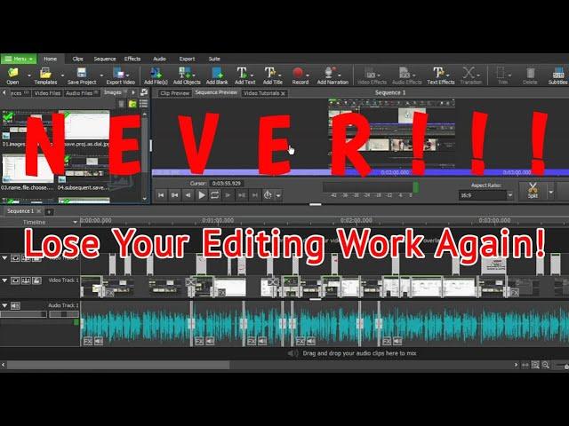 Save Your Video Editing Progress - VideoPad Video Editor Tutorial (English)