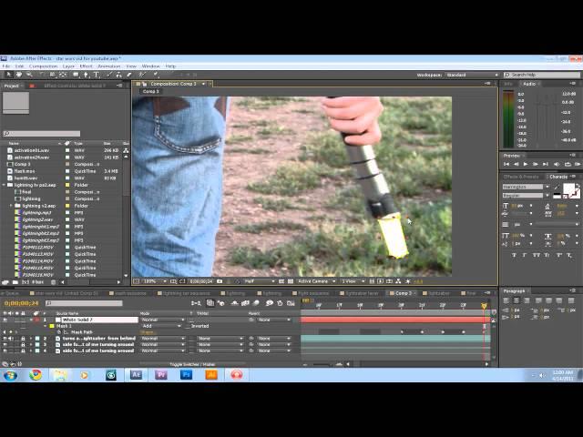 After Effects CS5 Tutorial: How to make the Lightsaber Effect