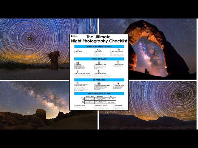 Night Photography for Beginners (Free Checklist Download)!!