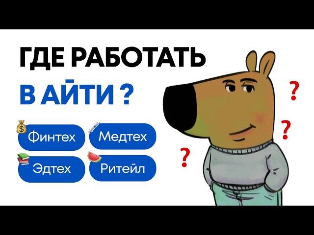 Все АЙТИ направления в одном видео Финтех, Медтех, Ритейл и тд. Работа в айти. Где работать в АЙТИ?