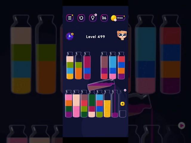 Get Color Water Sort Puzzle Level 496 to Level 500