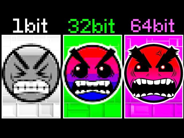 Custom Geometry Dash Faces but everytime more and more bits 3