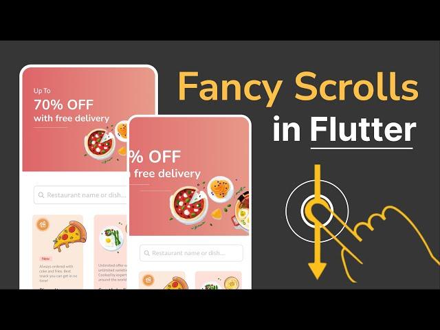 Fancy Scroll using sliver widget in flutter | Flutter Scroll Animations | Sliver  scroll animations