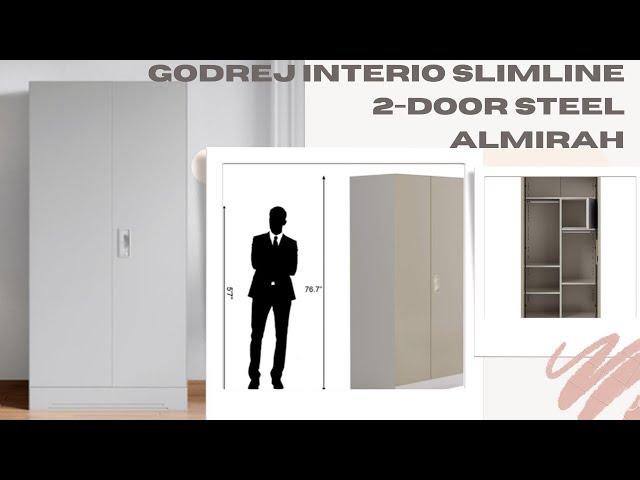 GODREJ INTERIO Slimline Steel Wardrobe Royal Ivory, godrej almirah 2 Door new design Almira design