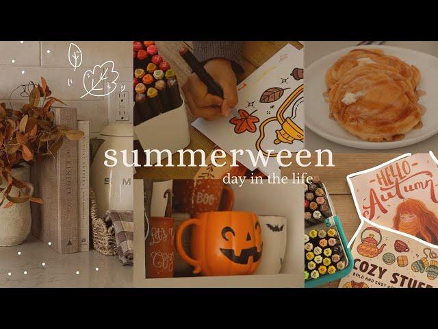 summerween day in the life  | finally decorating my home for fall