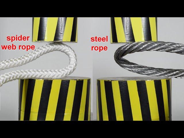 HYDRAULIC PRESS VS STRONGEST ROPE