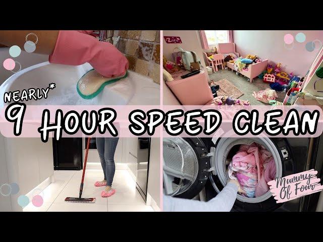 Speed Cleaning MARATHON  9 Hour Clean With Me Motivation | Mummy Of Four UK