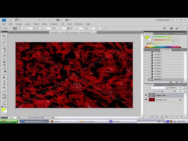 Adobe PhotoShop CS4 Tutorial : How to make a Anime abstract Background