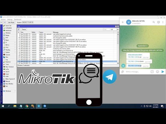 How to send message to your phone from Mikrotik with Telegram