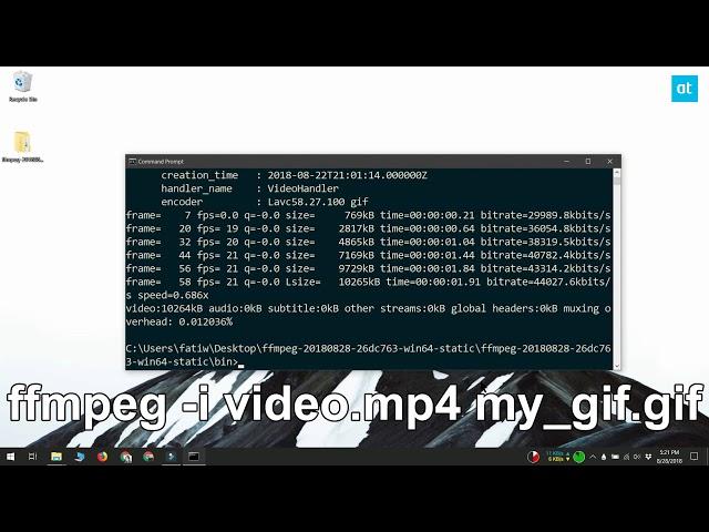 How To Create GIFs With FFMpeg On Windows 10