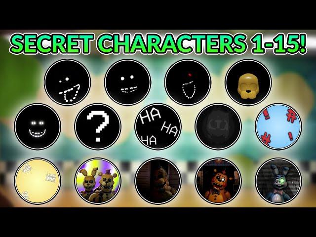 How to get Secret Characters & Badges 1-15 in Fredbear's Mega Roleplay - ROBLOX