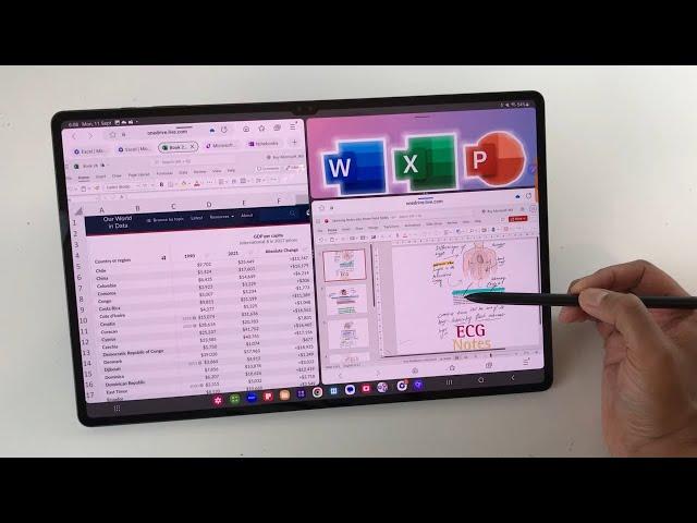 Samsung Tab S9 Ultra - How To Use Free Microsoft Office - Excel PowerPoint Word