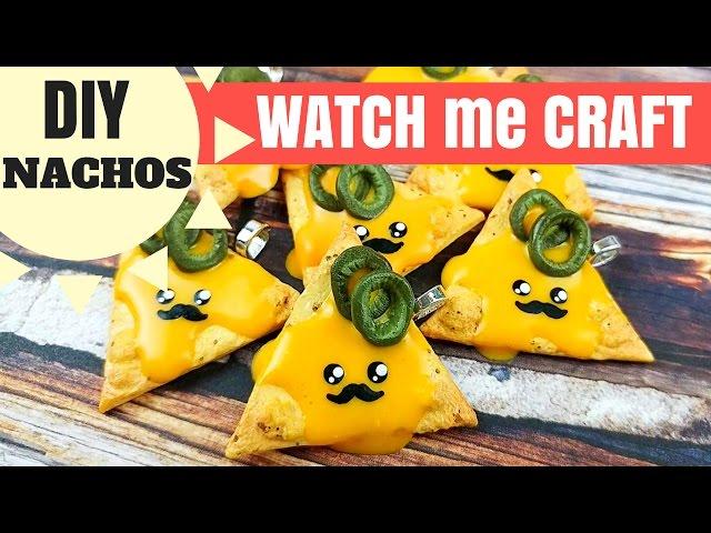 DIY Kawaii Mustache Nacho Charm-Watch Me Craft-Polymer Clay Tutorial