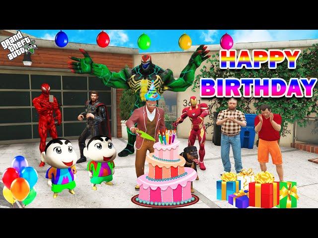 GTA 5 : Shinchan & Pinchan Celebrate Franklin's Birthday In GTA 5 ! (GTA 5 mods)