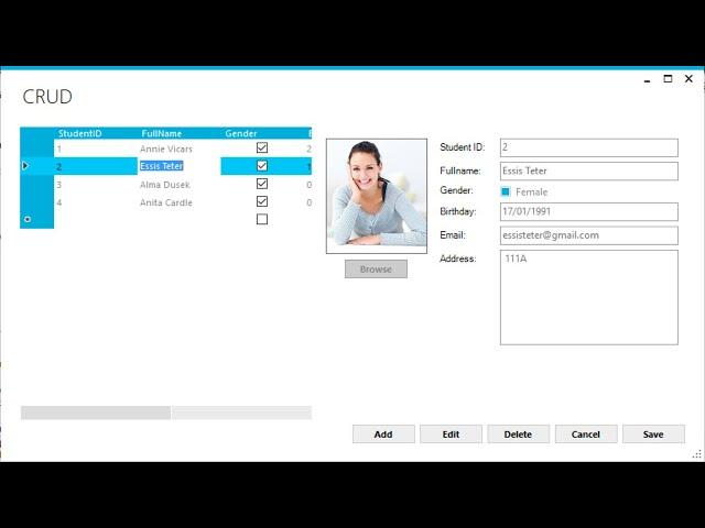 C# Tutorial - Insert Update Delete View data from database using Entity Framework #2 | FoxLearn