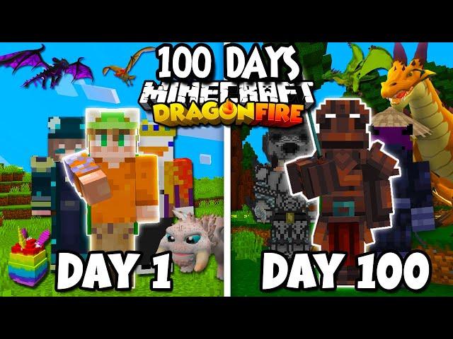 I Survived 100 Days in DRAGON FIRE Minecraft With MY FRIENDS!