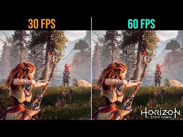 30 FPS vs 60 FPS Horizon Zero Dawn Gameplay