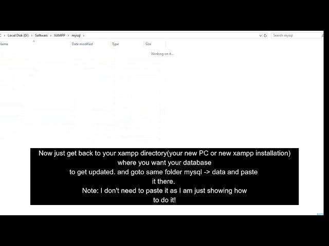 How to copy xampp my sql data from one pc to another pc?