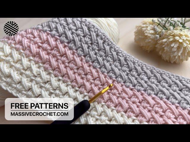 VERY EASY Crochet Pattern for Beginners!️ Crochet Stitch for Baby Blanket, Scarf & Bag