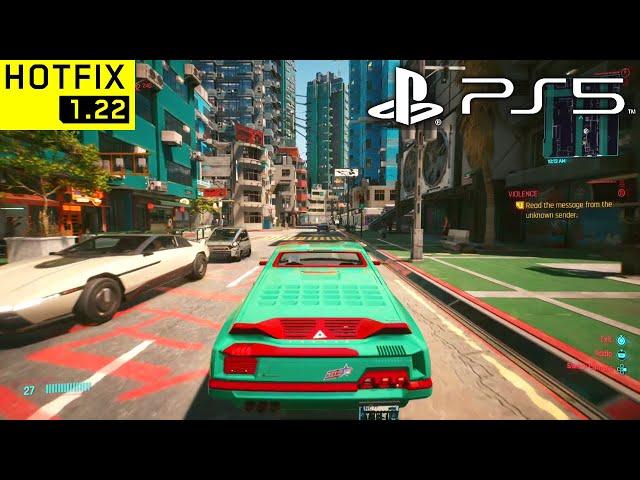 CYBERPUNK 2077 PATCH 1.22 HOTFIX PS5 Gameplay Performance & Graphics (Free Roam Night City #2)