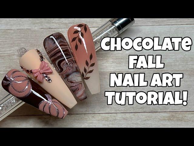 Chocolate Fall Nail Art Tutorial  | Nail Reserve | Crystal Parade