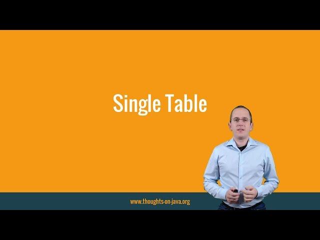 Sample Lecture: Inheritance - Single Table Strategy