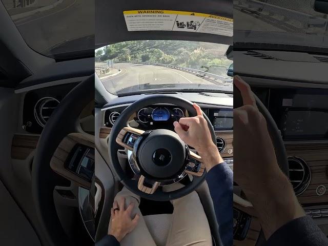 You Only Need One Finger to Steer the Rolls Royce Spectre (POV Drive #shorts)