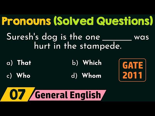 Pronouns (Solved Questions)