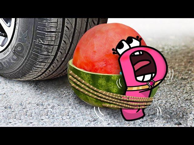 Crushing Crunchy & Soft Things by Car! - EXPERIMENT HALLOWEEN PUMPKINS vs CAR vs Alphabet Lore