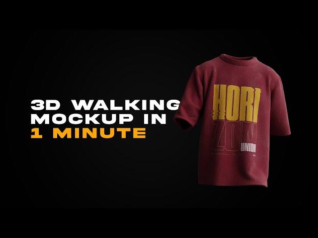 3D Walking T Shirt Mockup (Beginner friendly )