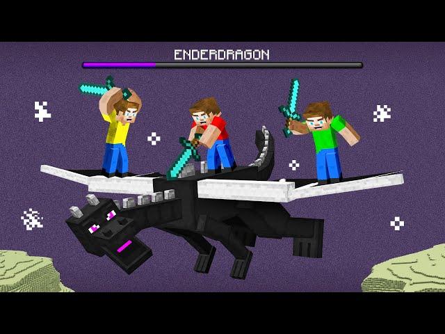 We BEAT The Squid Island ENDER DRAGON In Minecraft!