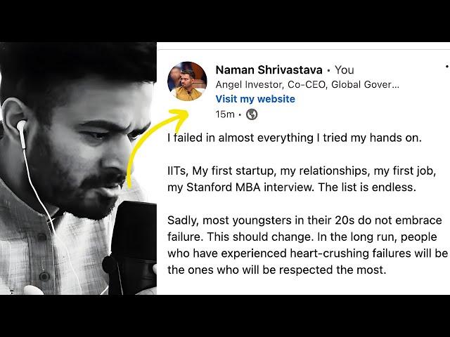 How I WASTED 9 Years of MY LIFE and FAILED in Every exam of Life, Relationship By Naman Shrivastava