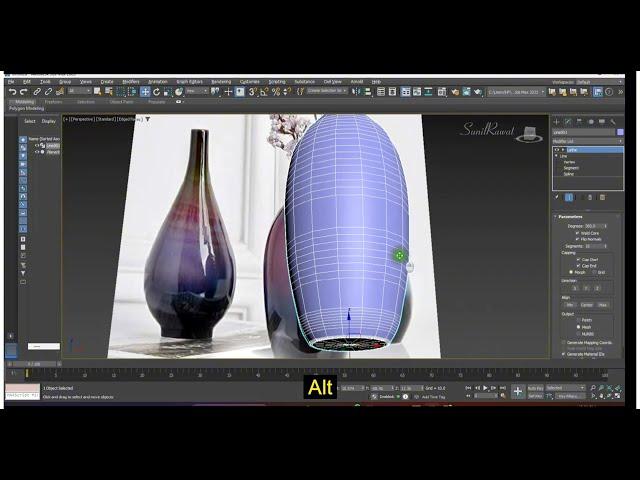 3DS MAX TUTORIAL | Beginner crash course | vase modeling using Lathe Modifier l#3dsmax #tutorial