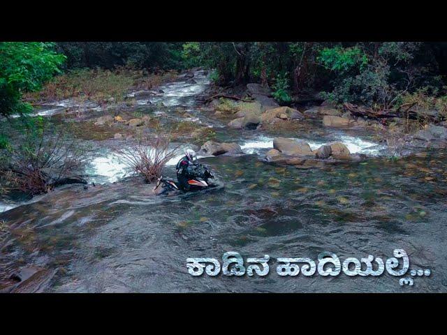 ಕಾಡಿನ ಹಾದಿಯಲ್ಲಿ.. - Forest Trails in Rain - Helmet Camera Falls into River - AnnyArun