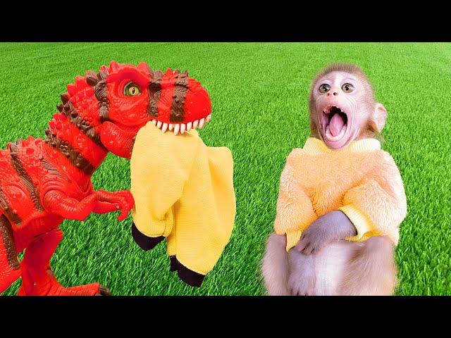 Monkey baby BinBin stolen with Dinosaurs on Animal Revolt