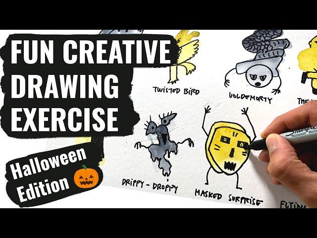 Overcoming Art Block Exercise (Halloween Edition)