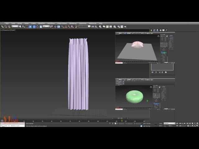 3DS MaX Tutorial - Modeling Curtain using Cloth simulation